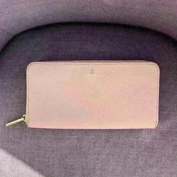 Lanvin Handbags - LANVIN Pink Zip Around Long Wallet